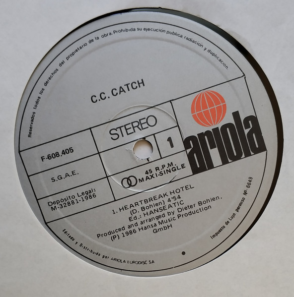 C.C. Catch - Heartbreak Hotel ·Room 69 - Mix· | Ariola (F-608.405) - 3