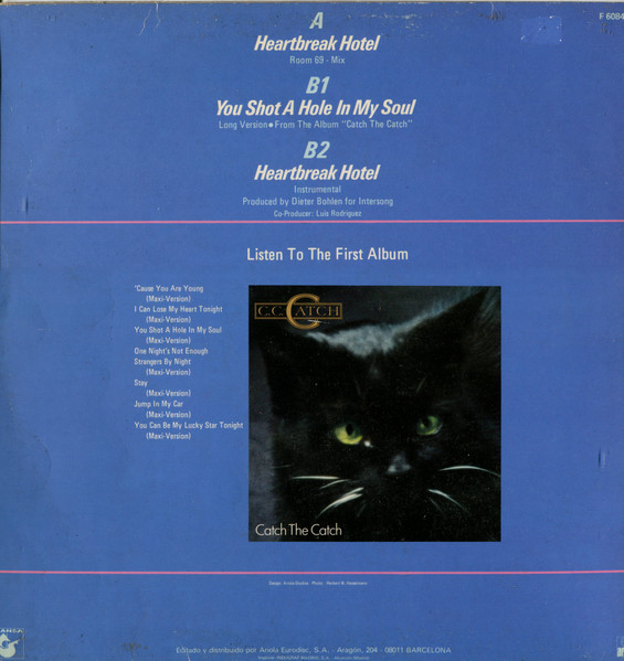 C.C. Catch - Heartbreak Hotel ·Room 69 - Mix· | Ariola (F-608.405) - 2