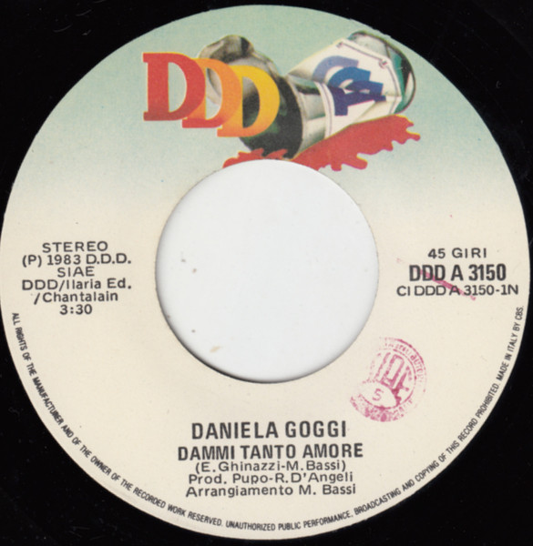Daniela Goggi - Dammi Tanto Amore | DDD (DDD A 3150) - 3