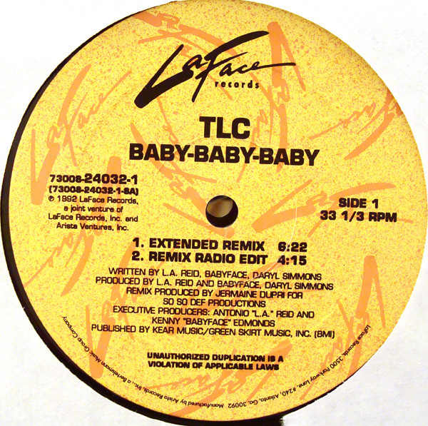TLC - Baby-Baby-Baby | LaFace Records (73008-24032-1) - 3