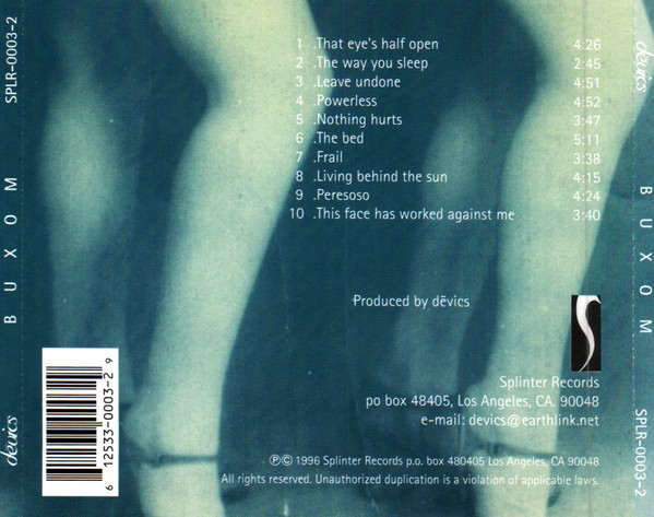 Dévics - Buxom | Splinter Records (SPLR-0003-2) - 2 Dévics - Buxom | Splinter Records (SPLR-0003-2) - 2