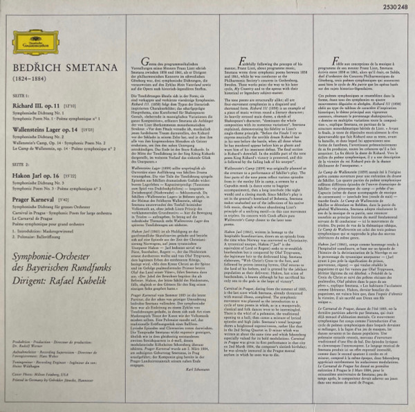 Bedřich Smetana - Symphonie-Orchester Des Bayerischen Rundfunks , Rafael Kubelik - 4 Symphonische Dichtungen | Deutsche Grammophon (2530 248) - 2 Bedřich Smetana - Symphonie-Orchester Des Bayerischen Rundfunks , Rafael Kubelik - 4 Symphonische Dichtungen | Deutsche Grammophon (2530 248) - 2