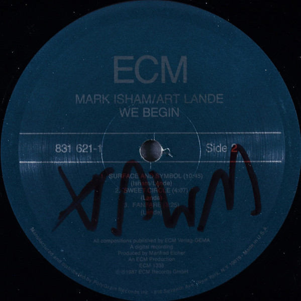 Mark Isham / Art Lande - We Begin | ECM Records (ECM 1338) - 4 Mark Isham / Art Lande - We Begin | ECM Records (ECM 1338) - 4