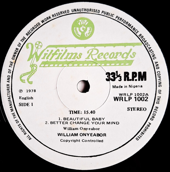 William Onyeabor - Atomic Bomb | Wilfilms Records (WRLP 1002) - 3