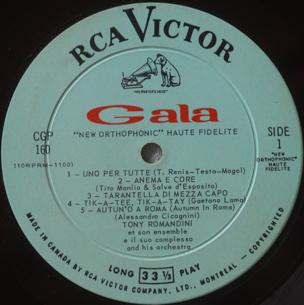 Tony Romandini - Bella Musica Vol.2 | RCA Victor (CGP-160) - 3 Tony Romandini - Bella Musica Vol.2 | RCA Victor (CGP-160) - 3