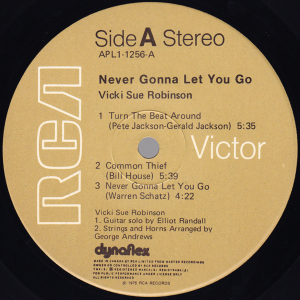 Vicki Sue Robinson - Never Gonna Let You Go | RCA Victor (APL1-1256) - 3 Vicki Sue Robinson - Never Gonna Let You Go | RCA Victor (APL1-1256) - 3