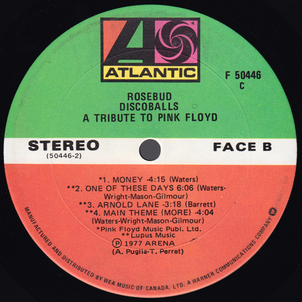 Rosebud - Discoballs (A Tribute To Pink Floyd) [Vinyl] | Atlantic (F 50446) - 3
