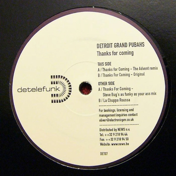 Detroit Grand Pubahs - Thanks For Coming | Detelefunk (DET07) - main
