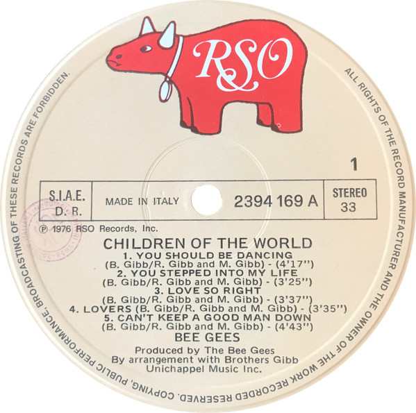 Bee Gees - Children Of The World | RSO (2394 169 A) - main