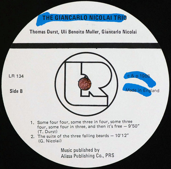 Giancarlo Nicolai Trio - The Giancarlo Nicolai Trio | Leo Records (LR 134) - 4 Giancarlo Nicolai Trio - The Giancarlo Nicolai Trio | Leo Records (LR 134) - 4
