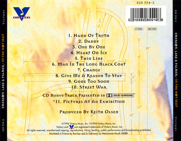 Emerson, Lake & Palmer - In The Hot Seat | Victory (828 554-2) - 6