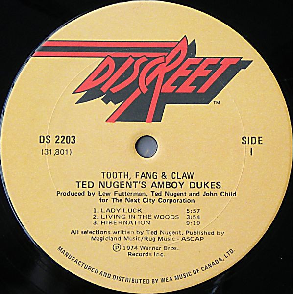 The Amboy Dukes - Tooth, Fang & Claw [Vinyl] | Discreet (DS 2203) - 3