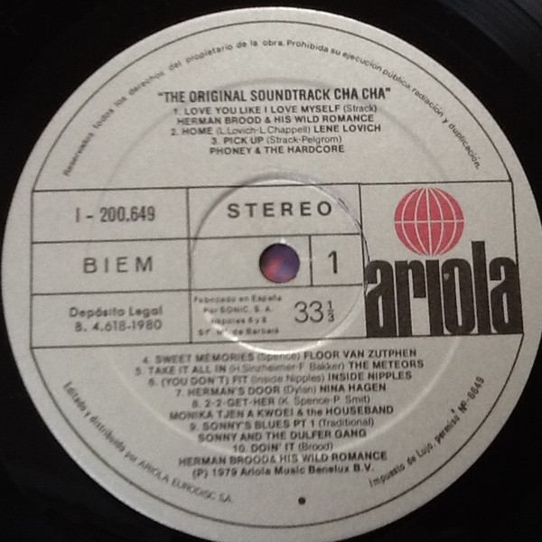 Herman Brood , Nina Hagen And Lene Lovich - Cha Cha (The Soundtrack) - Vinilo | Ariola (I-200649) - 3 Herman Brood , Nina Hagen And Lene Lovich - Cha Cha (The Soundtrack) - Vinilo | Ariola (I-200649) - 3