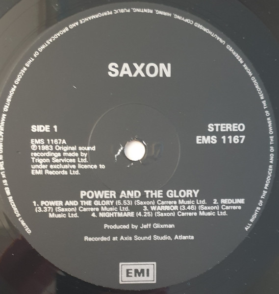Saxon - Power & The Glory | EMI (EMS 1167) - 4