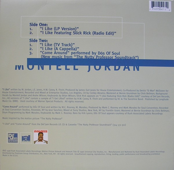 Montell Jordan Featuring Slick Rick - I Like | Rush Associated Labels (314 575 047-1) - 2 Montell Jordan Featuring Slick Rick - I Like | Rush Associated Labels (314 575 047-1) - 2
