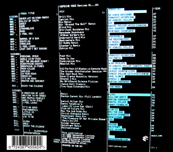 Depeche Mode - Remixes 81···04 | Mute (XLCDMUTEL8) - 2