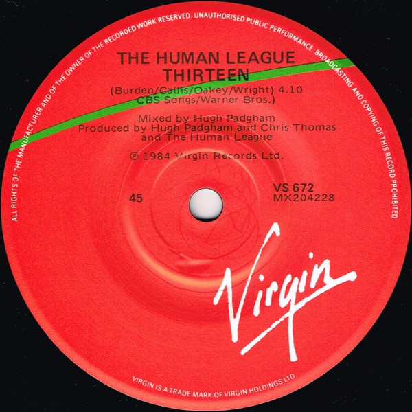 The Human League - The Lebanon | Virgin (VS 672) - 4