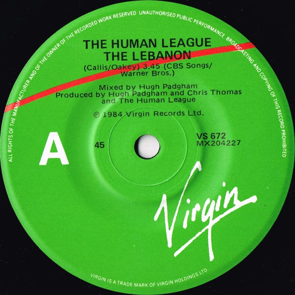 The Human League - The Lebanon | Virgin (VS 672) - 3