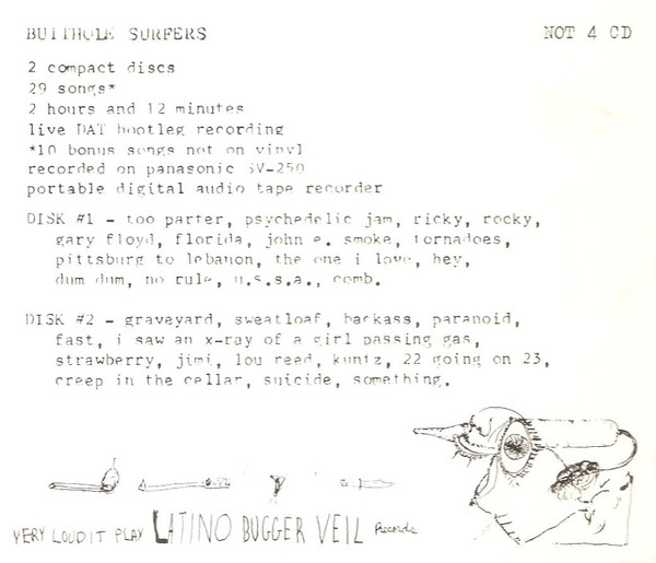Butthole Surfers - Double Live | Not (NOT 4 CD) - 2 Butthole Surfers - Double Live | Not (NOT 4 CD) - 2