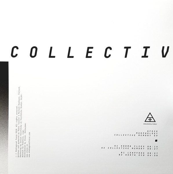 Morphology - Collective Memory EP | Analogical Force (AF020) - 2 Morphology - Collective Memory EP | Analogical Force (AF020) - 2