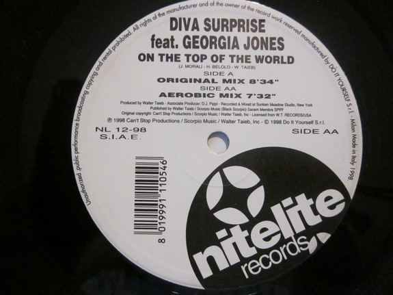 Diva Surprise Feat. Georgia Jones - On The Top Of The World | Nitelite Records (NL 12-98) - 2