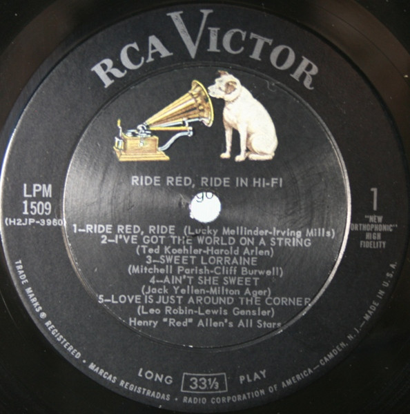 Henry "Red" Allen's All Stars - Ride, Red, Ride In Hi-Fi | RCA Victor (LPM-1509) - 3