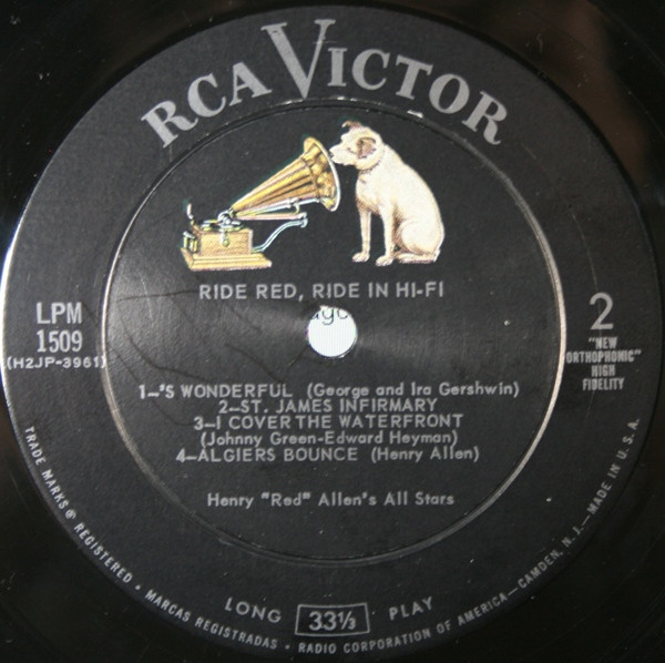 Henry "Red" Allen's All Stars - Ride, Red, Ride In Hi-Fi | RCA Victor (LPM-1509) - 4