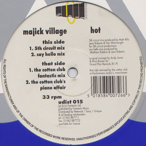 Majick Village - Hot | Fantastic Records (udist 015) Majick Village - Hot | Fantastic Records (udist 015)