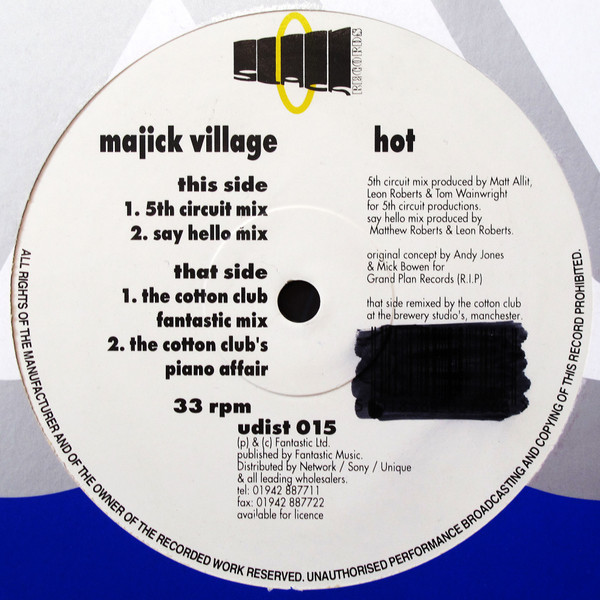 Majick Village - Hot | Fantastic Records (udist 015) - 3