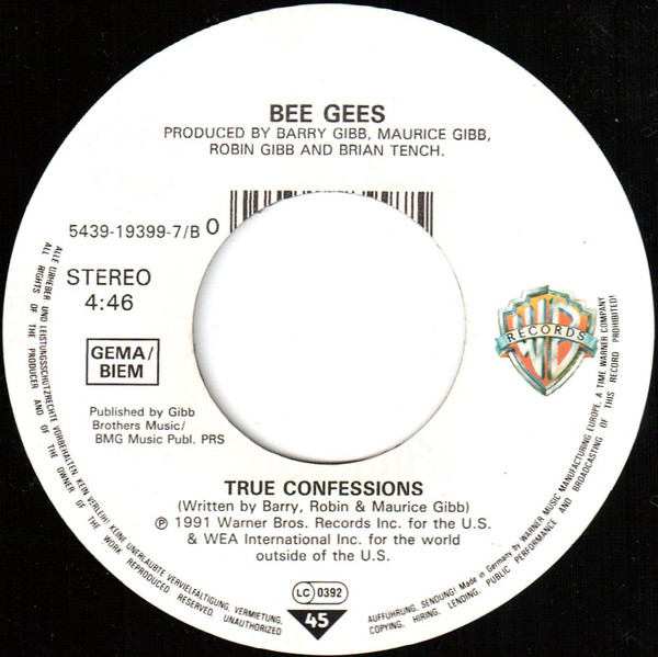 Bee Gees - Secret Love | Warner Bros. Records (5439-19399-7) - 3 Bee Gees - Secret Love | Warner Bros. Records (5439-19399-7) - 3