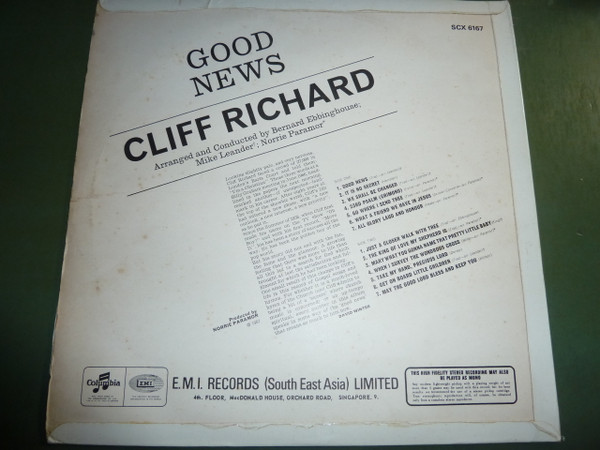 Cliff Richard - Good News | Columbia (SCX 6167) - main Cliff Richard - Good News | Columbia (SCX 6167) - main