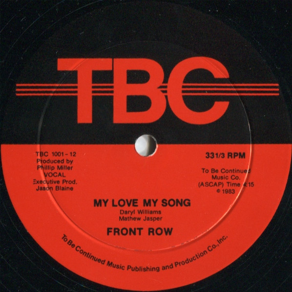 Front Row - My Love My Song / Wanting You / You're The One | TBC (TBC 1001)