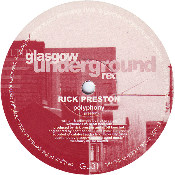 Rick Preston - Future Paradise | Glasgow Underground (GU31) - 2 Rick Preston - Future Paradise | Glasgow Underground (GU31) - 2
