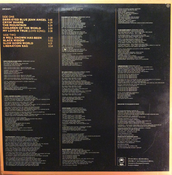 Donovan - Slow Down World | Epic (EPC 81371) - 2 Donovan - Slow Down World | Epic (EPC 81371) - 2