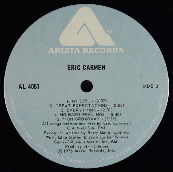 Eric Carmen - Eric Carmen | Arista (AL 4057) - 4