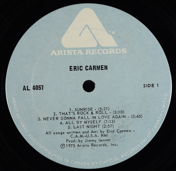 Eric Carmen - Eric Carmen | Arista (AL 4057) - 3