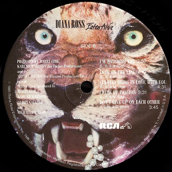 Diana Ross - Eaten Alive | RCA (AFLI-5422) - 2