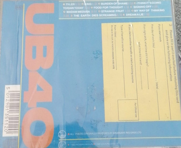 UB40 - The UB40 File | Virgin (VGDCD 3511) - 2
