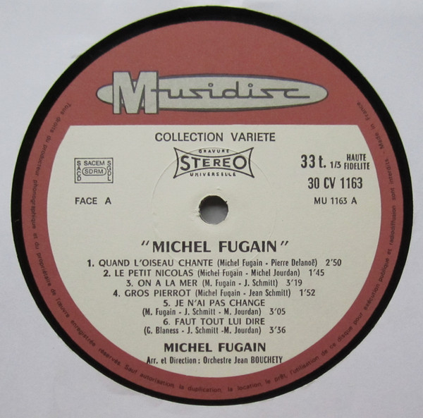 Michel Fugain - Michel Fugain [Vinyl] | Musidisc (30 CV 1163) - 3