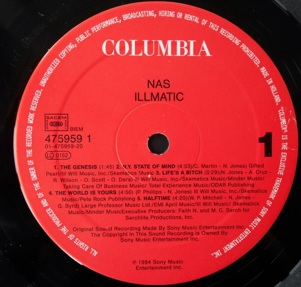 Nas - Illmatic | Columbia (475959 1) - 3 Nas - Illmatic | Columbia (475959 1) - 3