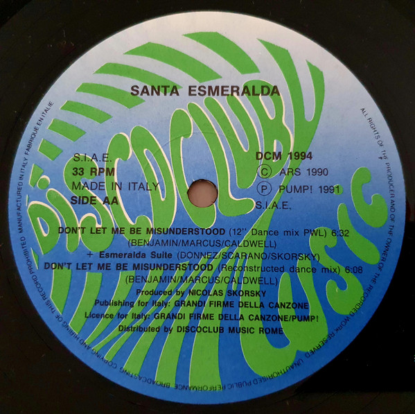 Santa Esmeralda - Don't Let Me Be Misunderstood + Esmeralda Suite | Discoclub Music (DCM 1994) - 3 Santa Esmeralda - Don't Let Me Be Misunderstood + Esmeralda Suite | Discoclub Music (DCM 1994) - 3