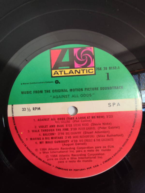 Various - Against All Odds - Music From The Original Motion Picture | Atlantic (756 78-0152-1) - 3