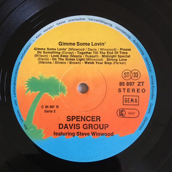 The Spencer Davis Group - Gimme Some Lovin' | Island Records (85 897 ZT) - 4 The Spencer Davis Group - Gimme Some Lovin' | Island Records (85 897 ZT) - 4
