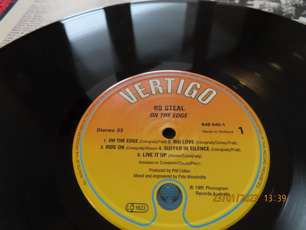 BB Steal - On The Edge | Vertigo (848 045-1) - 4