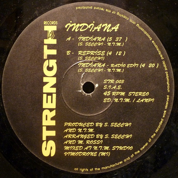 Indiana - Indiana | Strength Records (STR 003)