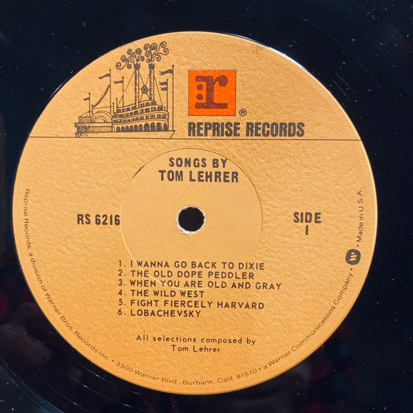 Tom Lehrer - Songs By Tom Lehrer | Reprise Records (RS-6216) - 3 Tom Lehrer - Songs By Tom Lehrer | Reprise Records (RS-6216) - 3