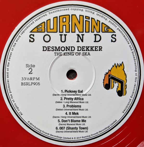 Desmond Dekker - The King Of Ska | Burning Sounds (BSRLP905) - 2 Desmond Dekker - The King Of Ska | Burning Sounds (BSRLP905) - 2