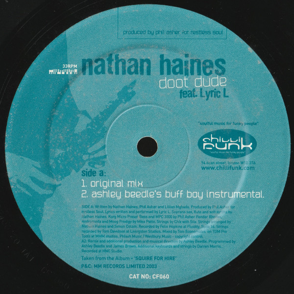 Nathan Haines Feat. Lyric L - Doot Dude | Chillifunk Records (CF 060) - 4