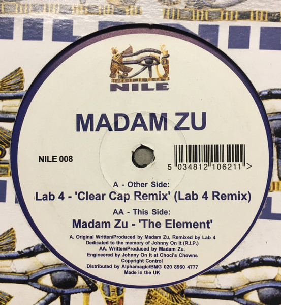 Madam Zu - Clear Cap Remix / The Element | Nile Records (NILE 008) - main