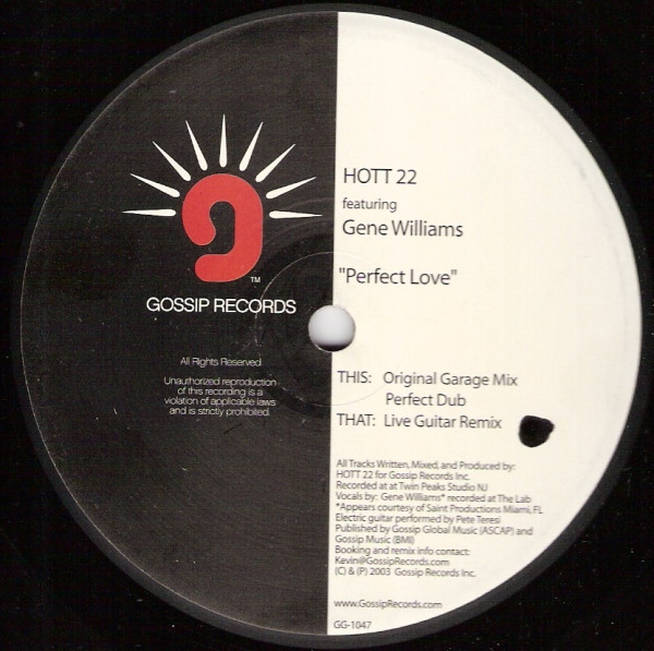 Hott 22 Featuring Gene Williams - Perfect Love | Gossip Records (GG1047) - 3